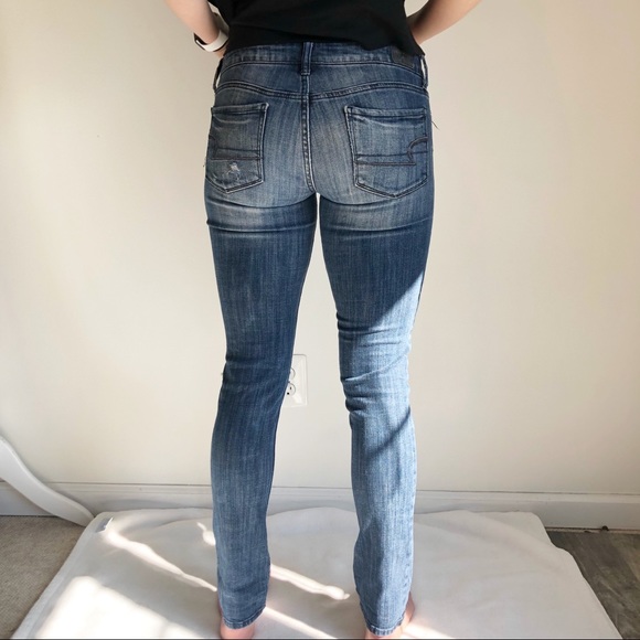 American Eagle Women’s Distressed Skinny Jeans 6 - Picture 5 of 16